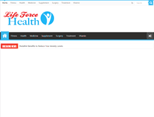 Tablet Screenshot of lifeforce-health.com